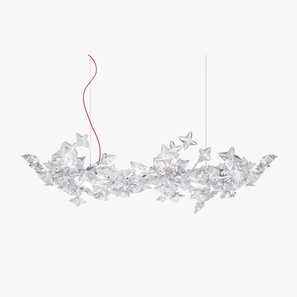 Olivia Luxury Star Acrylic Pendant Light, Living Room, Silver - Neutral Decor