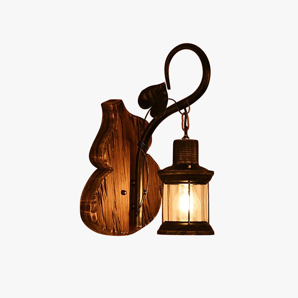 Epoch Wall Lamp Cucurbits/Candle Vintage, Wood/Metal, Bedroom - Neutral Decor