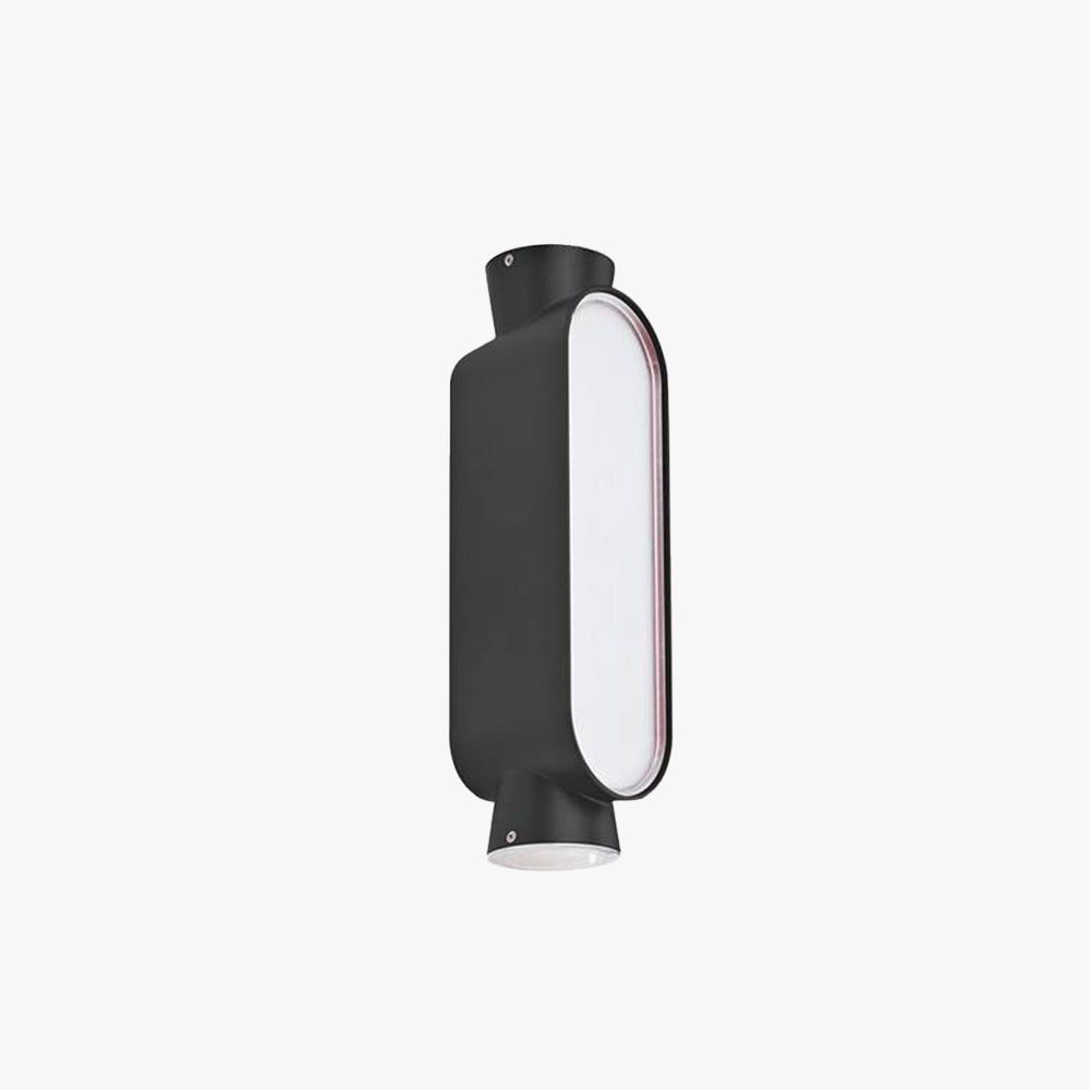 Ray Minimalist Up/Down Acrylic Outdoor Wall Lamp, Black/White - Neutral Decor