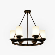 Silva Retro Black Metal/Glass Chandelier for Living Room - Neutral Decor