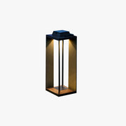 Ray Minimalist Cuboid Outdoor Floor Lamp, Hardwired, Black - Neutral Decor