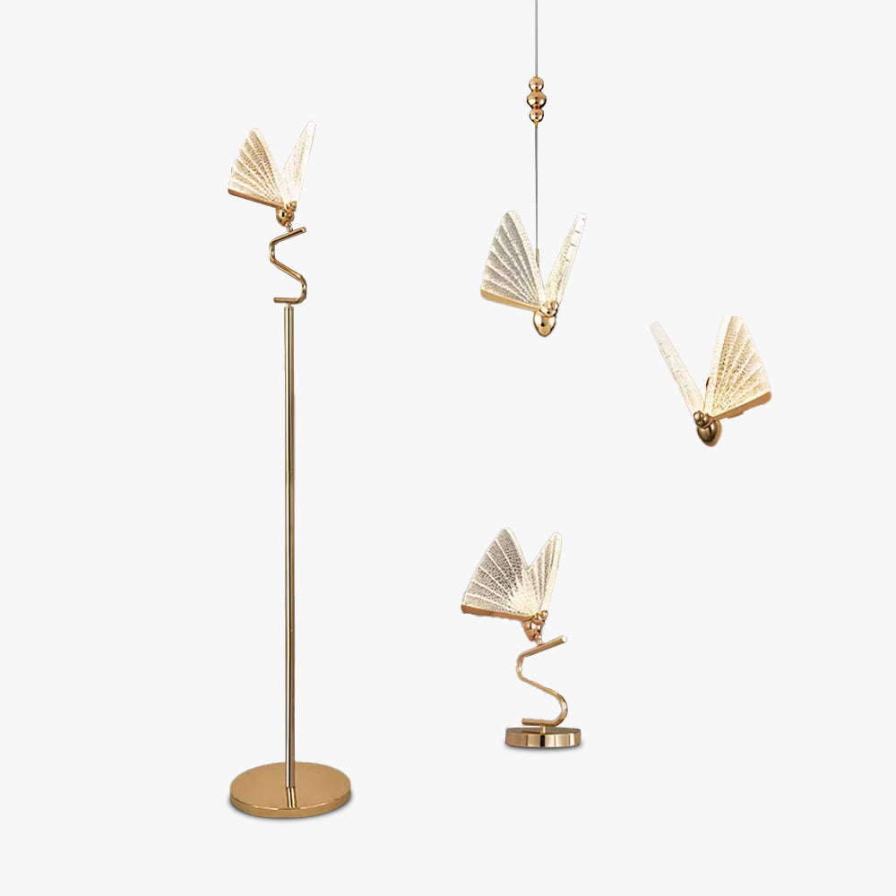 Modern Butterfly Chandelier Table & Floor Lamp, 4 Styles - Neutral Decor