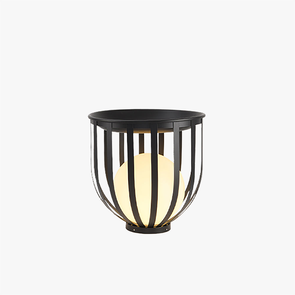 Ray Modern Globe Solar/Rechargeable Outdoor Floor Lamp, Black - Neutral Decor