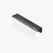 Ray Modern Minimalist Water Texture Metal/Acrylic Solar Waterproof Outdoor Wall Lamp, Black - Neutral Decor