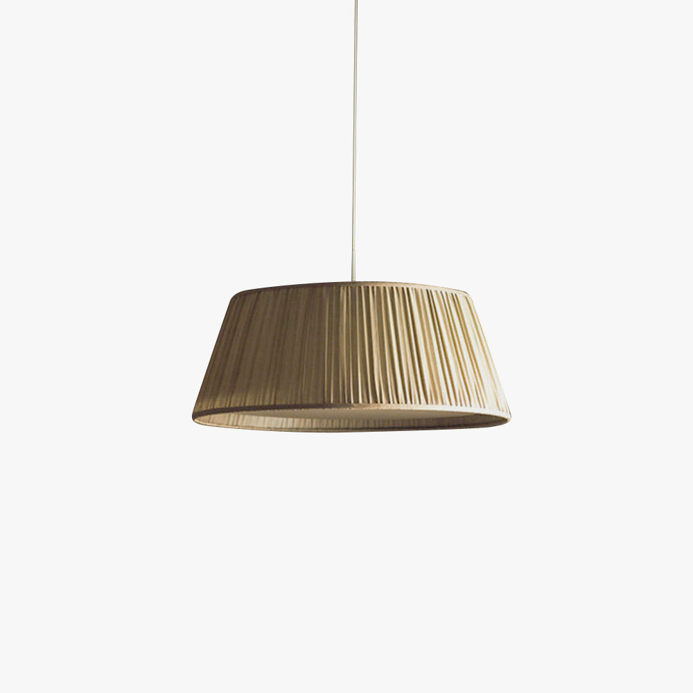Ritta Pleated Pendant Light Wabi Sabi, Metal/Fabric, Living Room - Neutral Decor