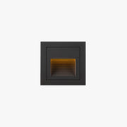 Ray Modern Metal Square Outdoor Deck/Step Light, Black - Neutral Decor