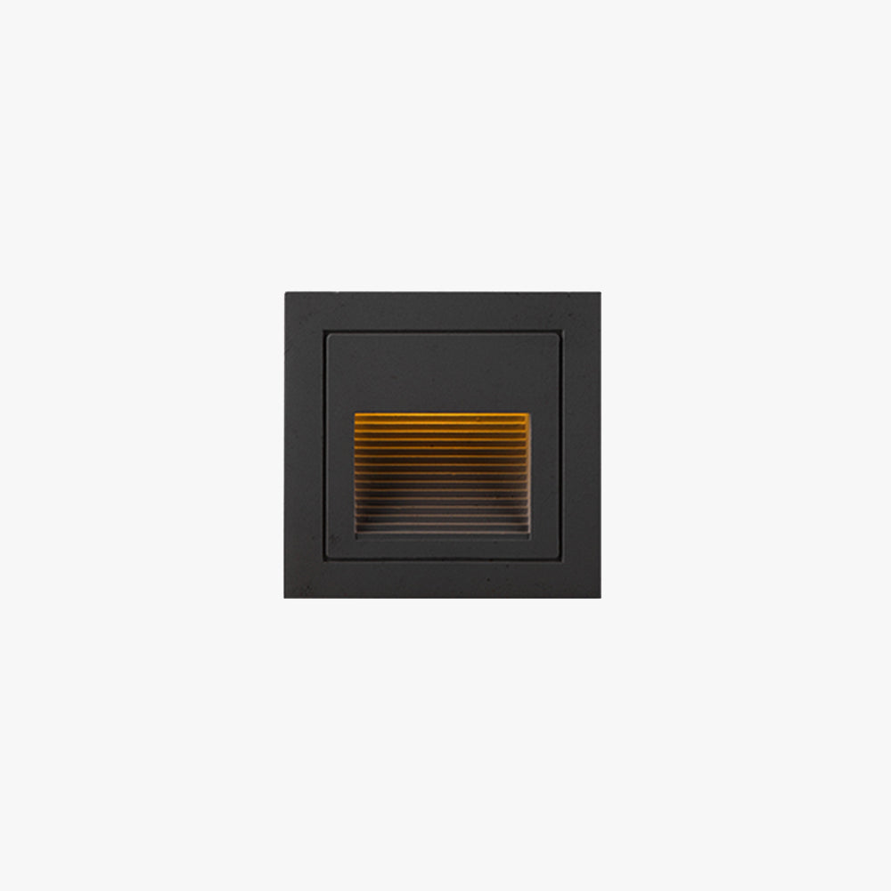 Ray Modern Metal Square Outdoor Deck/Step Light, Black - Neutral Decor