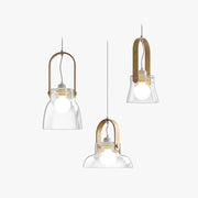 Valentina Minimalist Bowl Shaped Glass Pendant Light, Clear - Neutral Decor