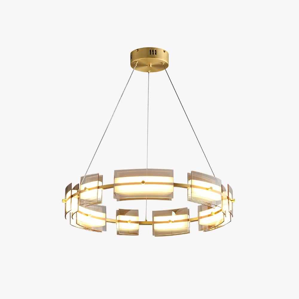Arisha Minimalist Ring Metal Pendant Light,Black/Gold - Neutral Decor