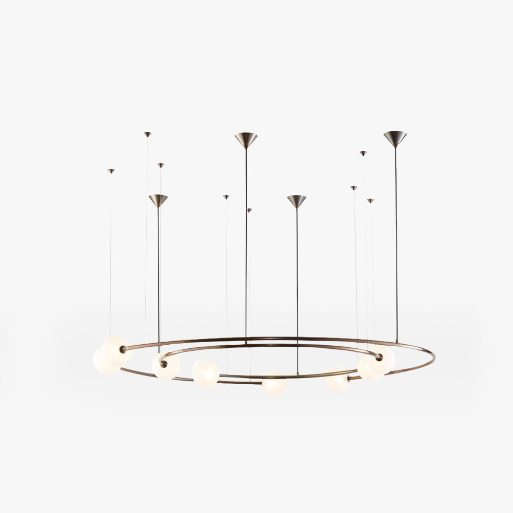 Valentina Modern Ring Metal Pendant Light, Black/Gold - Neutral Decor
