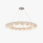 Kristy Luxury Round Crystal Pendant Light for Living Room/Dining Room - Neutral Decor