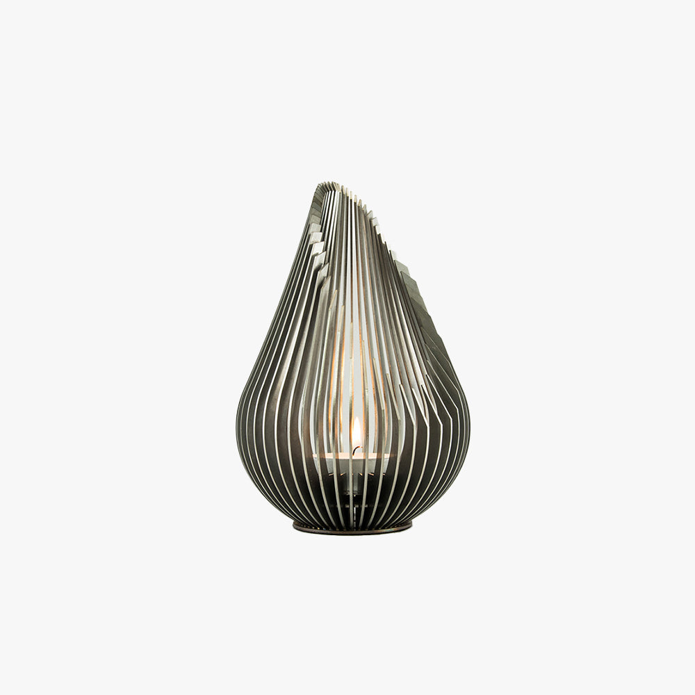 Ray Design Waterdrop Shaped Outdoor Floor Lamp, Black/Silver - Neutral Decor