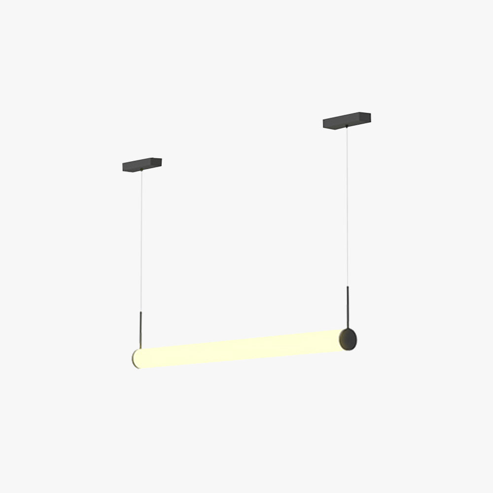 Ray Modern Cylinder White Pendant Light, Metal/Acrylic - Neutral Decor