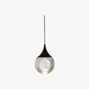Aria Minimalist Moon Metal Pendant Light,Black - Neutral Decor