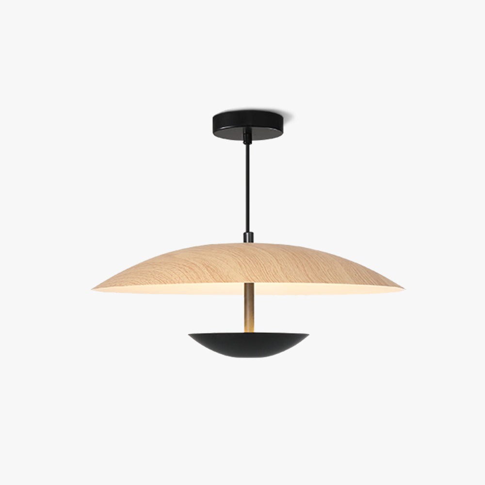 Muto Nordic LED Frisbee Pendant Light Wood & Brown - Neutral Decor