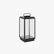 Ray Minimalist Cuboid Outdoor Floor Lamp, Hardwired, Black - Neutral Decor