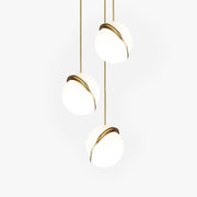 Valentina Simple Pendant Light, Gold & White - Neutral Decor