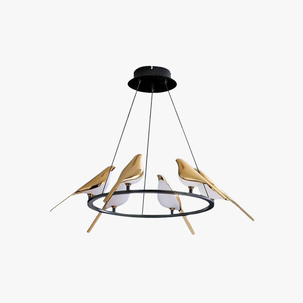 Arisha Modern Bird Pendant Light, Gold & Black, 2 Style - Neutral Decor