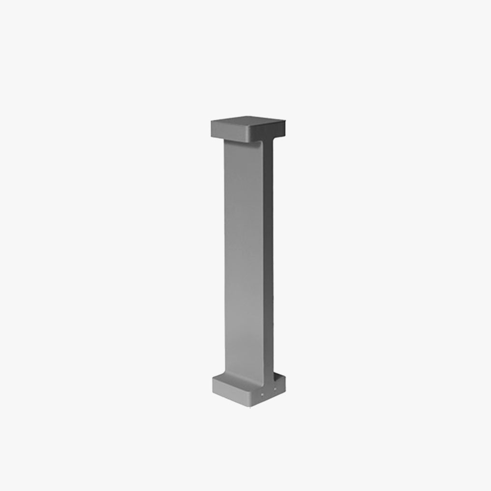 Ray Modern Metal T-Shaped Solar Outdoor Path Light, Black - Neutral Decor
