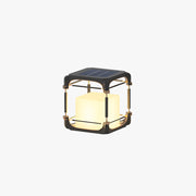 Ray Simple Cube/Cuboid Outdoor Floor Lamp, Hardwired/Solar, Black - Neutral Decor