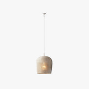 Ritta Wabi Sabi Bird Cage Rattan/Metal Pendant Light, Black/White - Neutral Decor