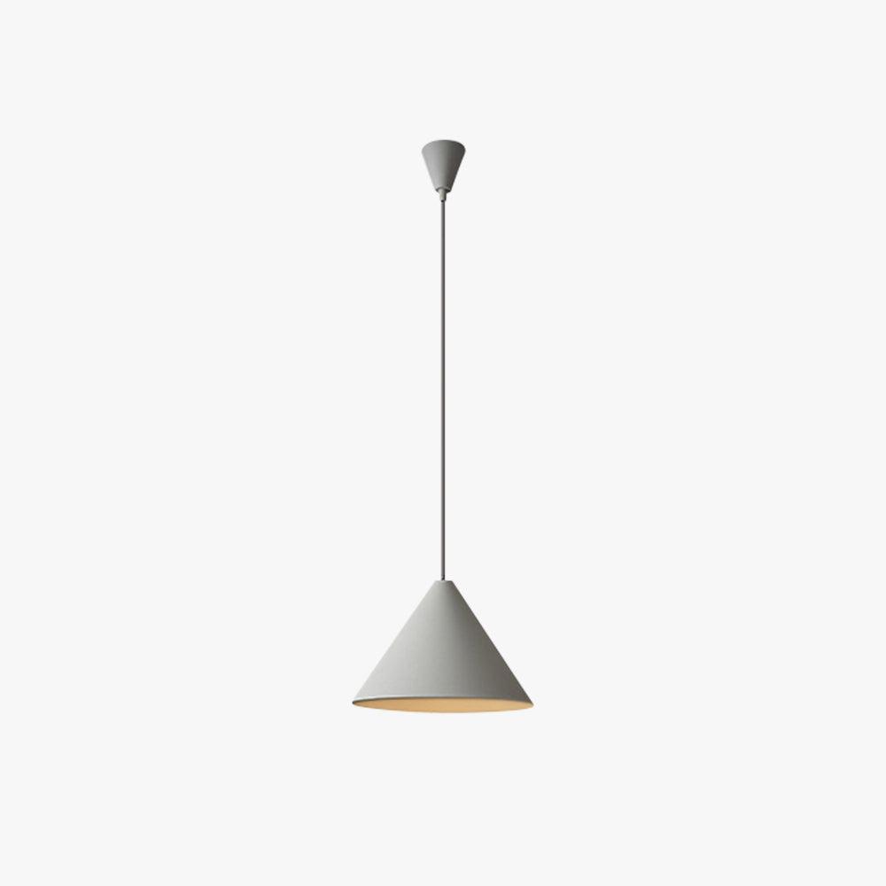 Arisha Minimalist Cone Metal Pendant Light, Grey - Neutral Decor