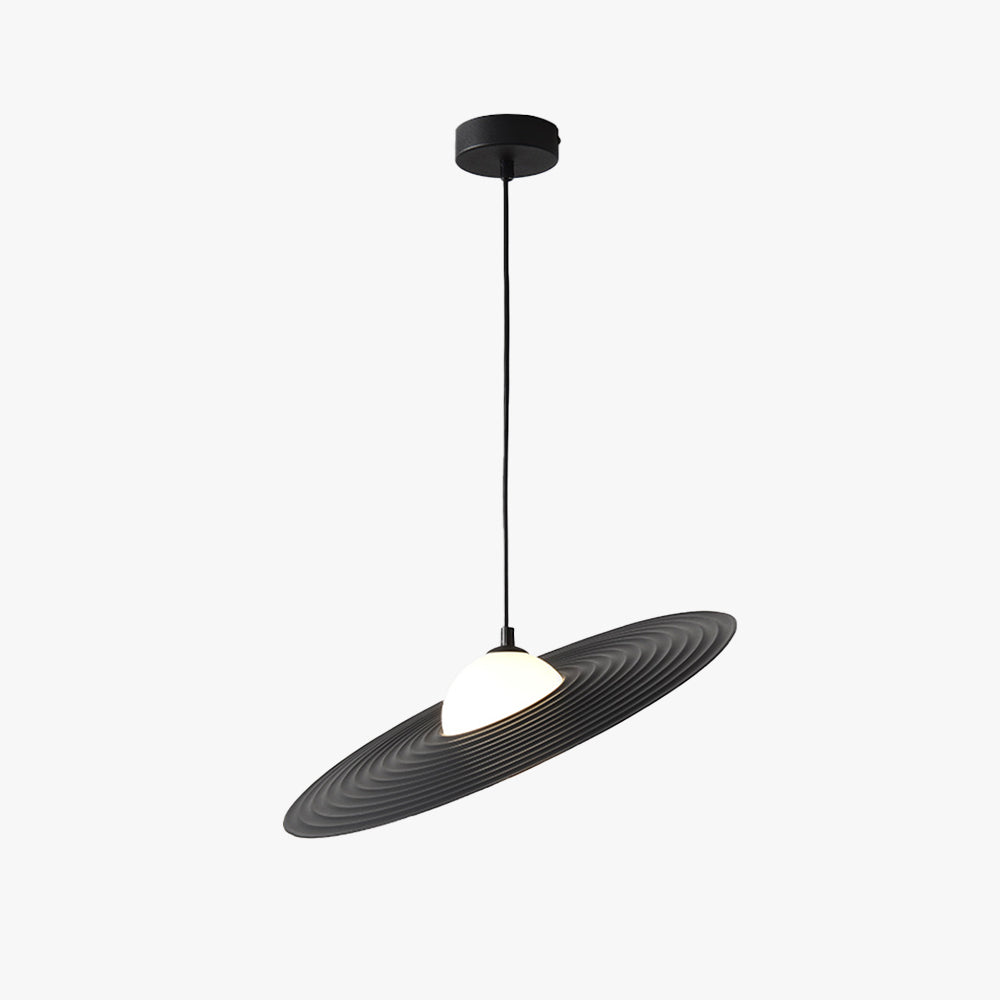 Arisha Minimalist Star Ring Pendant Light,Black/White - Neutral Decor