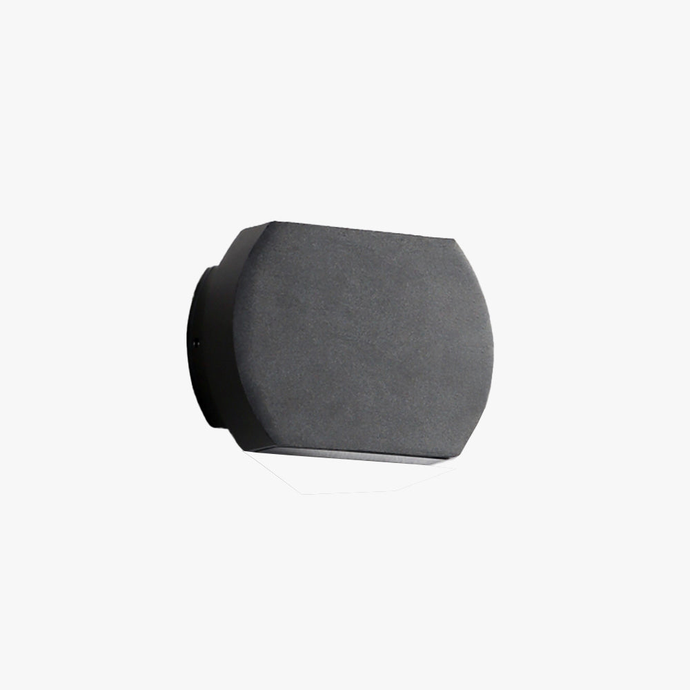 Ray Minimalist Geometric Metal Outdoor Wall Lamp, Black/Grey - Neutral Decor