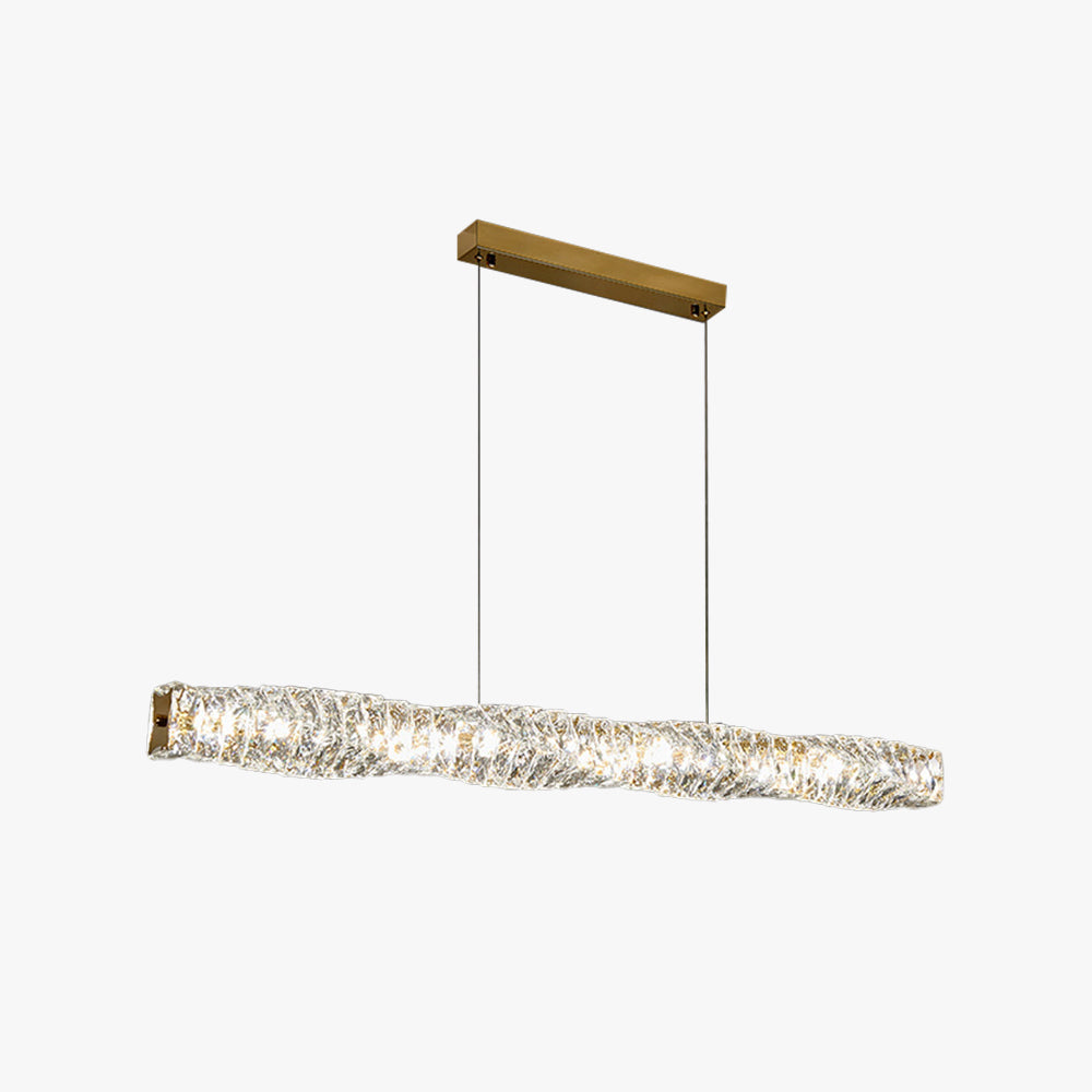 Kristy Crystal Sliver and Gold Pendant Light, Stainless Steel - Neutral Decor