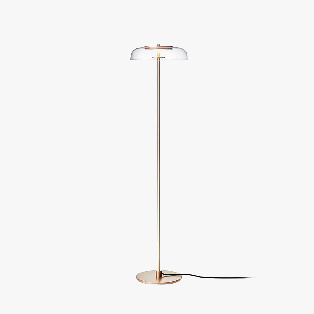 Salgado Transparent Floor Lamp, Metal & Glass, 2 Colour - Neutral Decor