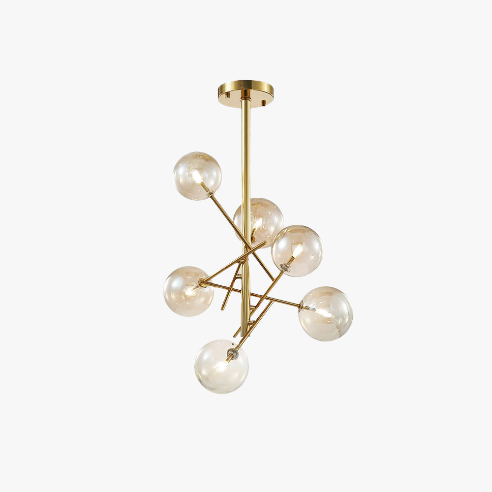 Valentina Bubble Branch Glass/Metal Chandelier, Kitchen/Dining Room - Neutral Decor