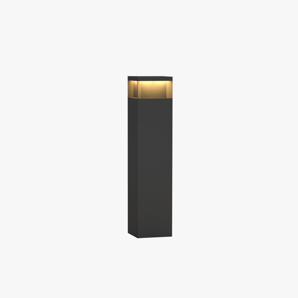 Ray Metal Rectangular Solar Outdoor Path Light, Black - Neutral Decor