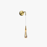 Kristy Modern Water Drop Wall Lamp, Black/Gold - Neutral Decor