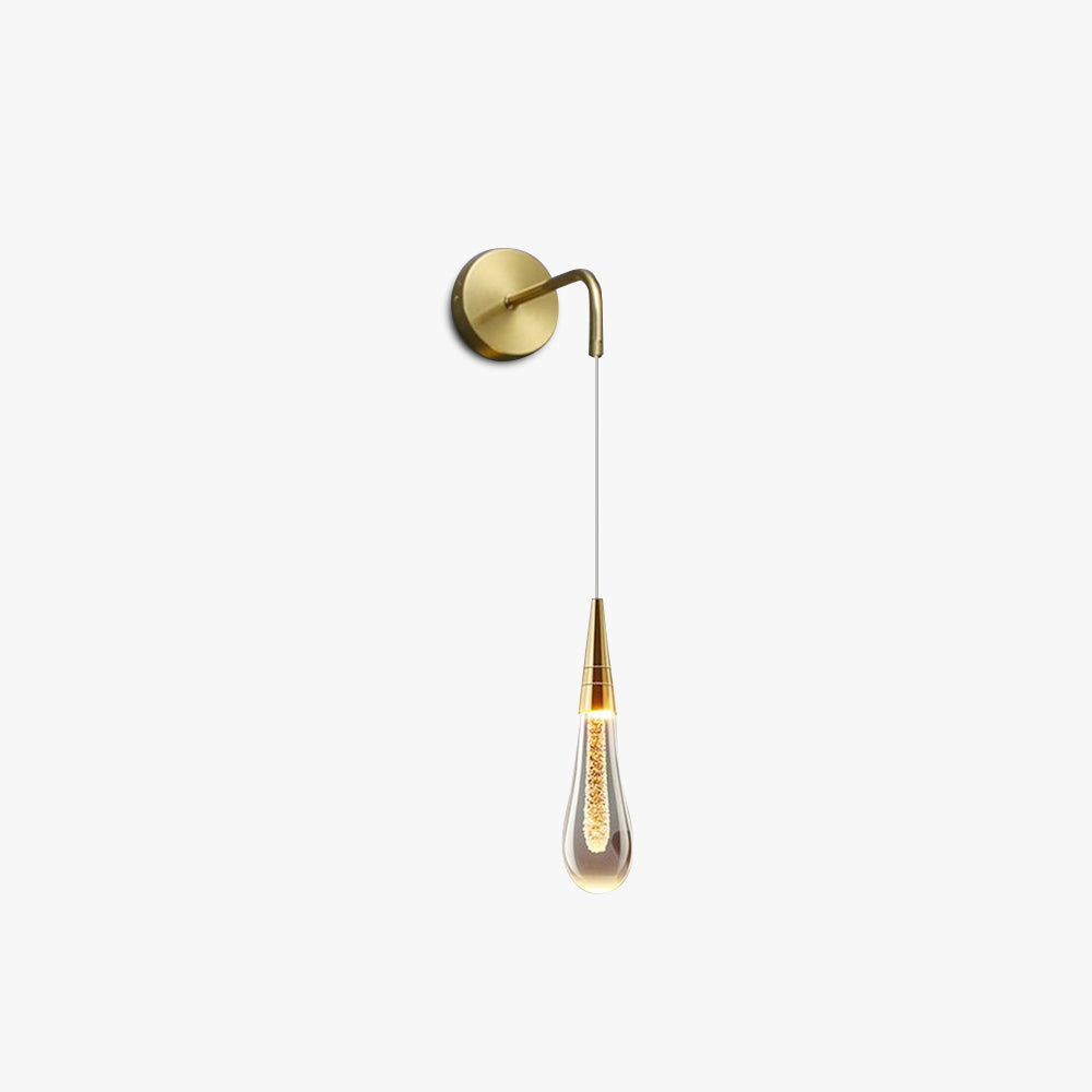 Kristy Modern Water Drop Wall Lamp, Black/Gold - Neutral Decor