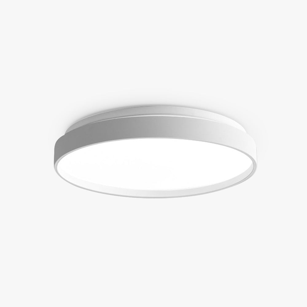 Arisha Minimalist Round Metal/Acrylic Flush Mount Ceiling Light, White/Coffee/Grey/Gold - Neutral Decor