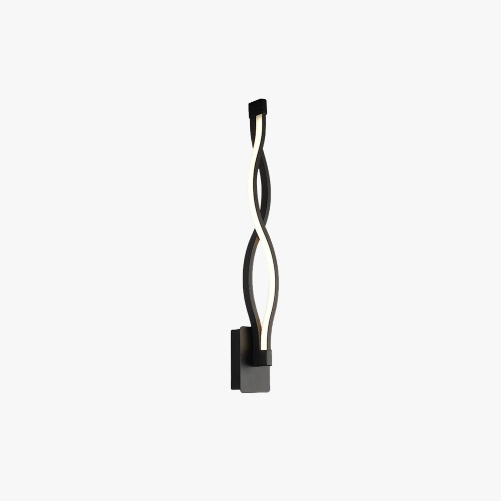 Arisha Wave Modern Simple Wall Lamp, Black & White - Neutral Decor