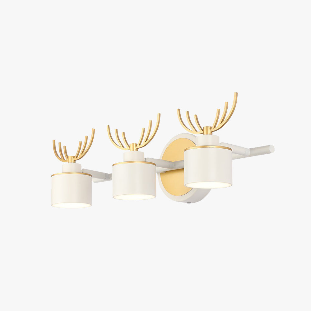 Arisha Modern Deer Metal/Acrylic Wall Lamp, Gold & White, Bathroom - Neutral Decor