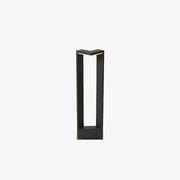 Ray Minimalist Metal Right-angle Shaped Outdoor Path Light, Black - Neutral Decor