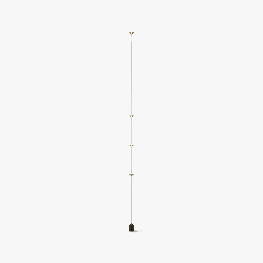 Arisha Full-Length Minimalist Linear Floor Lamp, 3 Bulbs - Neutral Decor