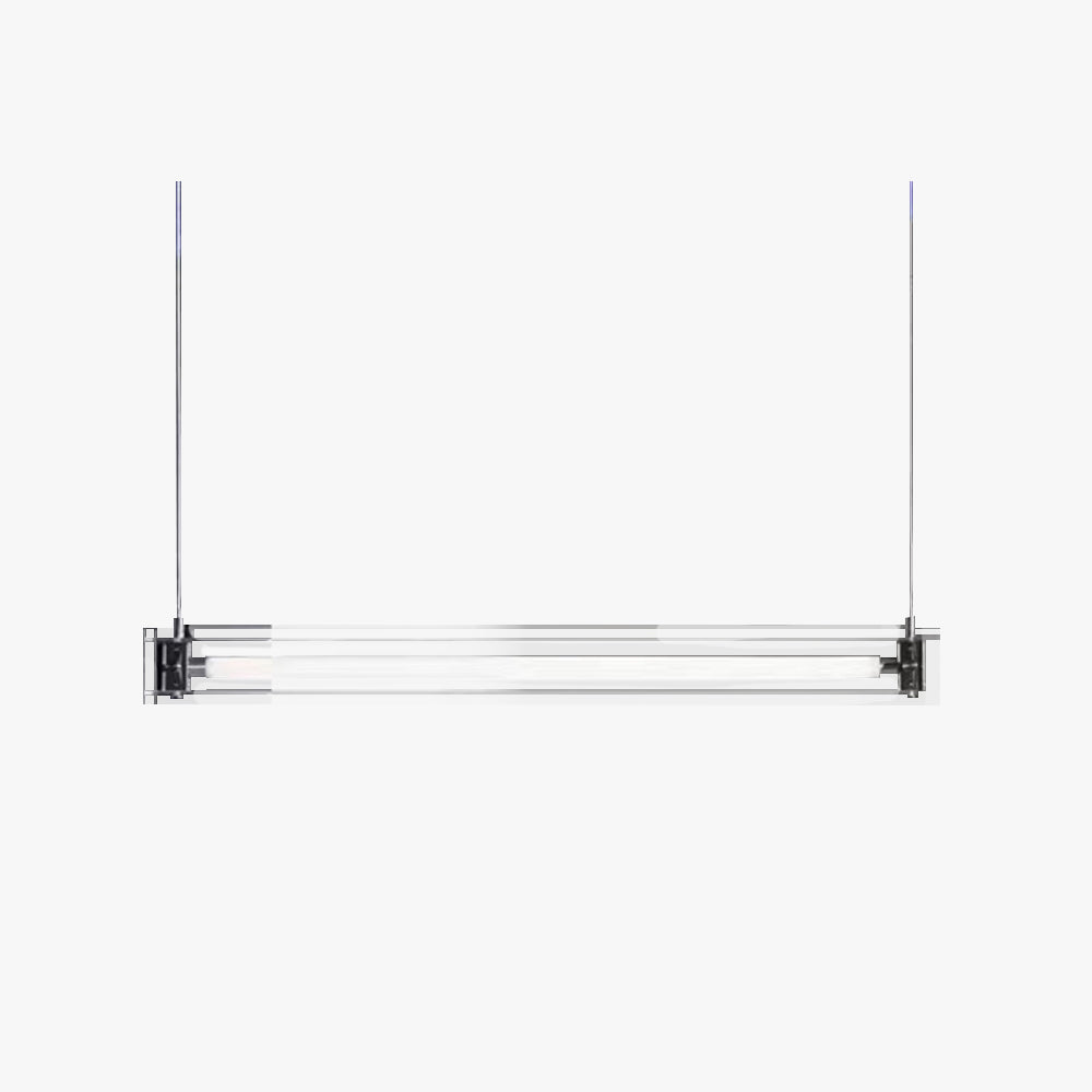 Arisha Minimalist Linear Metal Pendant Light,White - Neutral Decor