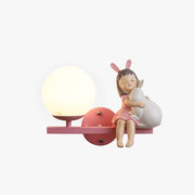 Aria Modern Metal/Glass Wall lamp, White & Pink - Neutral Decor