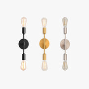 Silva Modern Minimalist Wall Lamp, Metal, Black/Silver/Gold, Bathroom - Neutral Decor