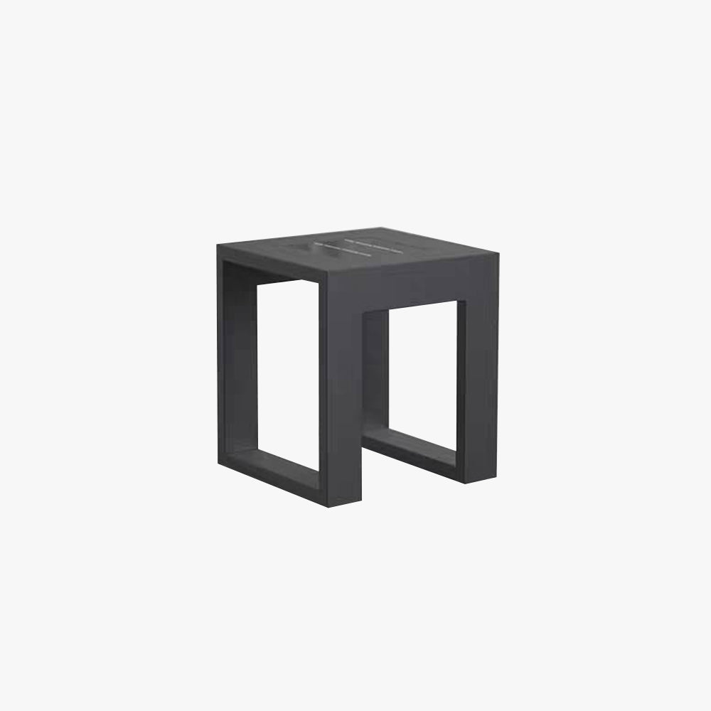 Ray Simple Hollow Cube Metal/Acrylic Outdoor Floor Lamp, Black - Neutral Decor