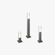 Ray Modern Metal Rectangular Outdoor Path Light With Sensor, Black - Neutral Decor