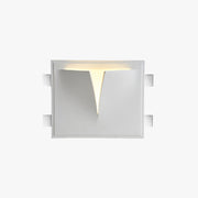 Aria Modern Recessed Metal/Plaster LED Wall Lamp, White - Neutral Decor