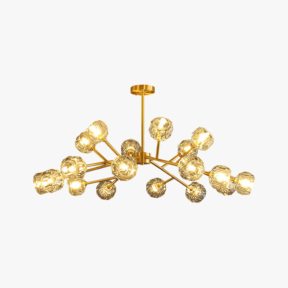 Valentina Modern Blown Metal Pendant Light, Gold - Neutral Decor