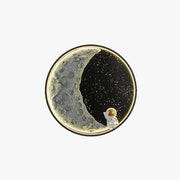 Aria Modern Astronaut Moon Metal Black Wall Lamp - Neutral Decor