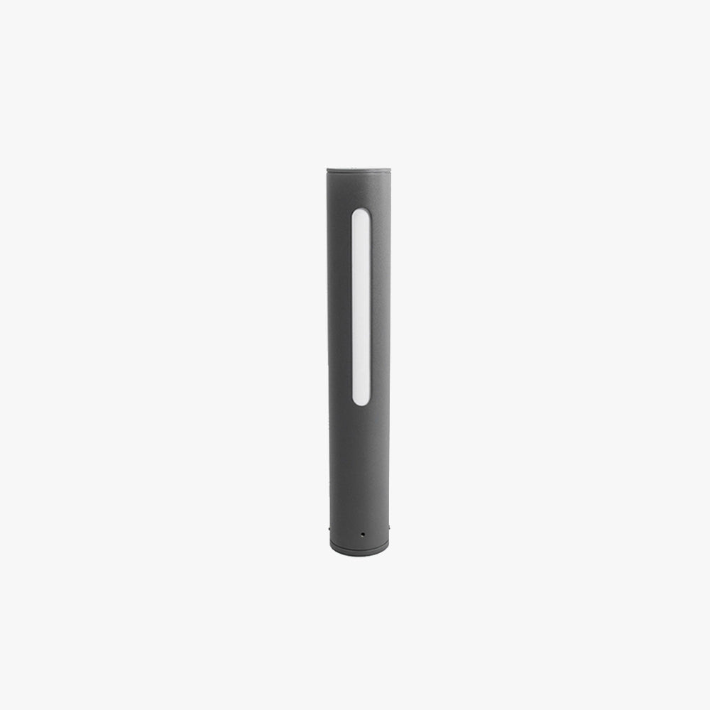 Ray Metal Cylindrical Linear Strip Outdoor Path Light, Black - Neutral Decor