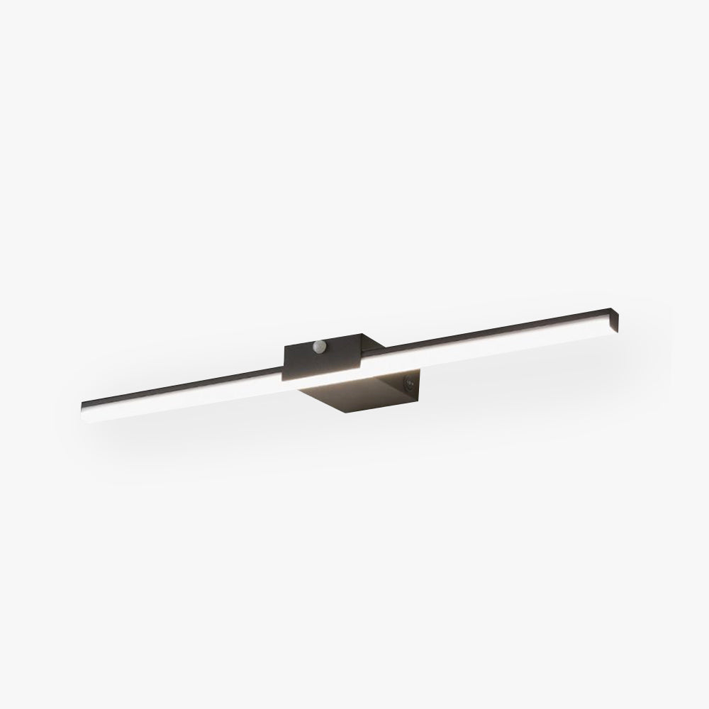Arisha Minimalist Linear Metal Wall Lamp, Black/White, Bathroom - Neutral Decor