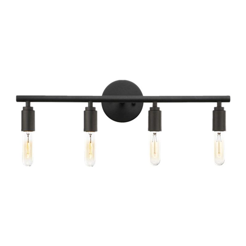 Silva Modern Glass Vanity Wall Lamp, Black, Bathroom, 3/4 Light - Neutral Decor
